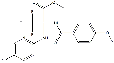 methyl 2-[(5-chloropyridin-2-yl)amino]-3,3,3-trifluoro-2-[(4-methoxybenzoyl)amino]propanoate Struktur