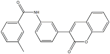 3-methyl-N-[3-(2-oxo-2H-chromen-3-yl)phenyl]benzamide Struktur