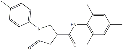 N-mesityl-1-(4-methylphenyl)-5-oxo-3-pyrrolidinecarboxamide Struktur