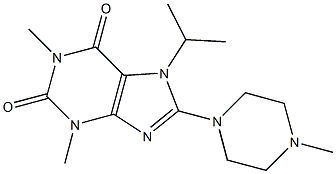 7-isopropyl-1,3-dimethyl-8-(4-methyl-1-piperazinyl)-3,7-dihydro-1H-purine-2,6-dione Struktur