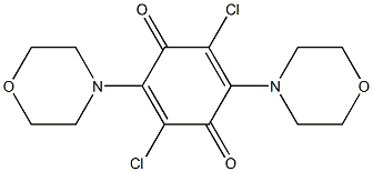 2,5-dichloro-3,6-di(4-morpholinyl)benzo-1,4-quinone Struktur