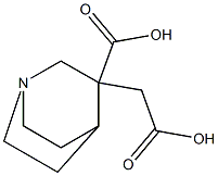 3-(carboxymethyl)quinuclidine-3-carboxylic acid Struktur