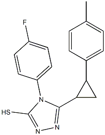 4-(4-fluorophenyl)-5-[2-(4-methylphenyl)cyclopropyl]-4H-1,2,4-triazol-3-yl hydrosulfide Struktur