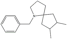 1-benzyl-7,8-dimethyl-1-azaspiro[4.4]nonane Struktur