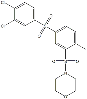 3,4-dichlorophenyl 4-methyl-3-(4-morpholinylsulfonyl)phenyl sulfone Struktur