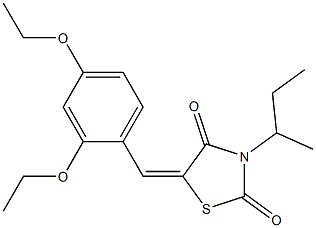 3-sec-butyl-5-(2,4-diethoxybenzylidene)-1,3-thiazolidine-2,4-dione Struktur