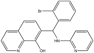 7-[(2-bromophenyl)(2-pyridinylamino)methyl]-8-quinolinol Struktur