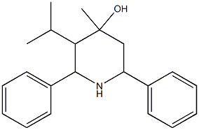 3-isopropyl-4-methyl-2,6-diphenyl-4-piperidinol Struktur