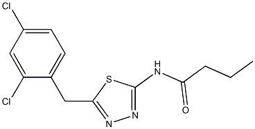 N-[5-(2,4-dichlorobenzyl)-1,3,4-thiadiazol-2-yl]butanamide Struktur