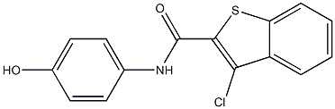 3-chloro-N-(4-hydroxyphenyl)-1-benzothiophene-2-carboxamide Struktur