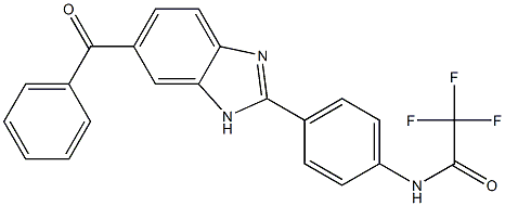 N-[4-(6-benzoyl-1H-benzimidazol-2-yl)phenyl]-2,2,2-trifluoroacetamide Struktur