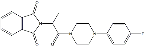 2-{2-[4-(4-fluorophenyl)-1-piperazinyl]-1-methyl-2-oxoethyl}-1H-isoindole-1,3(2H)-dione Struktur