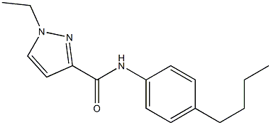 N-(4-butylphenyl)-1-ethyl-1H-pyrazole-3-carboxamide Struktur