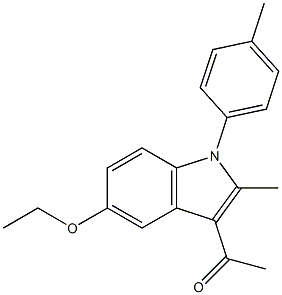 1-[5-ethoxy-2-methyl-1-(4-methylphenyl)-1H-indol-3-yl]ethanone Struktur