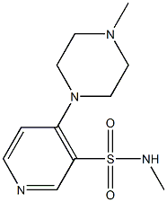 N-methyl-4-(4-methyl-1-piperazinyl)-3-pyridinesulfonamide Struktur