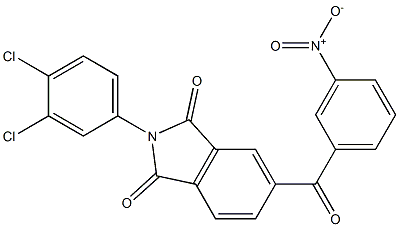 2-(3,4-dichlorophenyl)-5-({3-nitrophenyl}carbonyl)-1H-isoindole-1,3(2H)-dione Struktur