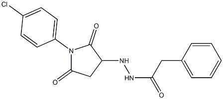 N'-[1-(4-chlorophenyl)-2,5-dioxopyrrolidin-3-yl]-2-phenylacetohydrazide Struktur