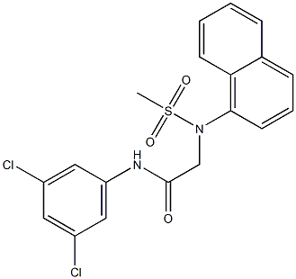 N-(3,5-dichlorophenyl)-2-[(methylsulfonyl)(1-naphthyl)amino]acetamide Struktur