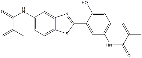 N-{4-hydroxy-3-[5-(methacryloylamino)-1,3-benzothiazol-2-yl]phenyl}-2-methylacrylamide Struktur