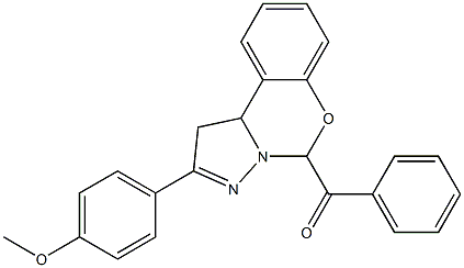 {2-[4-(methyloxy)phenyl]-1,10b-dihydropyrazolo[1,5-c][1,3]benzoxazin-5-yl}(phenyl)methanone Struktur