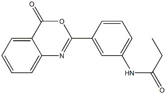 N-[3-(4-oxo-4H-3,1-benzoxazin-2-yl)phenyl]propanamide Struktur