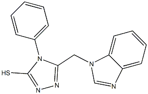 5-(1H-benzimidazol-1-ylmethyl)-4-phenyl-4H-1,2,4-triazole-3-thiol Struktur