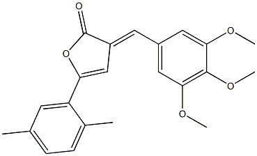 5-(2,5-dimethylphenyl)-3-(3,4,5-trimethoxybenzylidene)-2(3H)-furanone Struktur