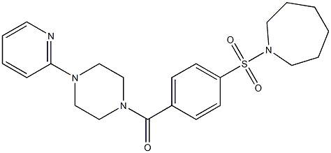 1-[(4-{[4-(2-pyridinyl)-1-piperazinyl]carbonyl}phenyl)sulfonyl]azepane Struktur