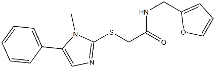 N-(2-furylmethyl)-2-[(1-methyl-5-phenyl-1H-imidazol-2-yl)sulfanyl]acetamide Struktur