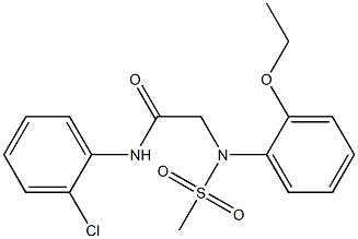 N-(2-chlorophenyl)-2-[2-ethoxy(methylsulfonyl)anilino]acetamide Struktur