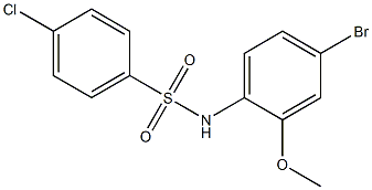 N-(4-bromo-2-methoxyphenyl)-4-chlorobenzenesulfonamide Struktur