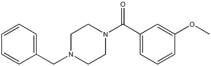 1-benzyl-4-(3-methoxybenzoyl)piperazine Struktur