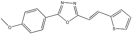 methyl 4-{5-[2-(2-thienyl)vinyl]-1,3,4-oxadiazol-2-yl}phenyl ether Struktur