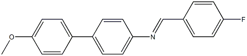 N-(4-fluorobenzylidene)-N-(4'-methoxy[1,1'-biphenyl]-4-yl)amine Struktur