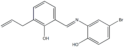 2-[(3-allyl-2-hydroxybenzylidene)amino]-4-bromophenol Struktur