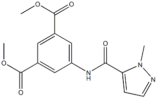 dimethyl 5-{[(1-methyl-1H-pyrazol-5-yl)carbonyl]amino}isophthalate Struktur