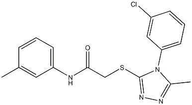 2-{[4-(3-chlorophenyl)-5-methyl-4H-1,2,4-triazol-3-yl]sulfanyl}-N-(3-methylphenyl)acetamide Struktur