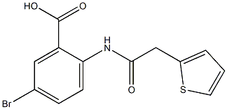 5-bromo-2-[(2-thienylacetyl)amino]benzoic acid Struktur