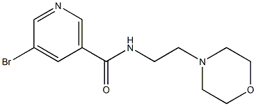 5-bromo-N-[2-(4-morpholinyl)ethyl]nicotinamide Struktur