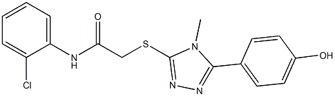 N-(2-chlorophenyl)-2-{[5-(4-hydroxyphenyl)-4-methyl-4H-1,2,4-triazol-3-yl]sulfanyl}acetamide Struktur