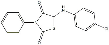 5-(4-chloroanilino)-3-phenyl-1,3-thiazolidine-2,4-dione Struktur