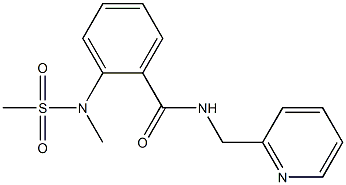 2-[methyl(methylsulfonyl)amino]-N-(2-pyridinylmethyl)benzamide Struktur