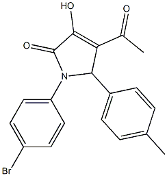 4-acetyl-1-(4-bromophenyl)-3-hydroxy-5-(4-methylphenyl)-1,5-dihydro-2H-pyrrol-2-one Struktur