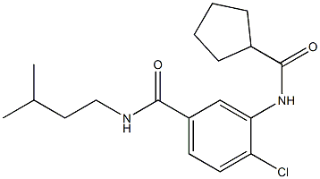 4-chloro-3-[(cyclopentylcarbonyl)amino]-N-isopentylbenzamide Struktur