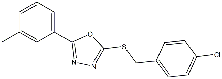 2-[(4-chlorobenzyl)sulfanyl]-5-(3-methylphenyl)-1,3,4-oxadiazole Struktur