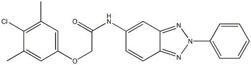 2-(4-chloro-3,5-dimethylphenoxy)-N-(2-phenyl-2H-1,2,3-benzotriazol-5-yl)acetamide Struktur