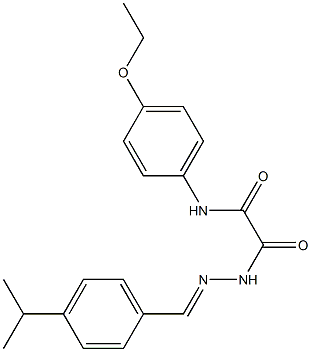 N-(4-ethoxyphenyl)-2-[2-(4-isopropylbenzylidene)hydrazino]-2-oxoacetamide Struktur