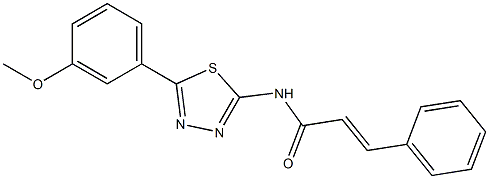 N-[5-(3-methoxyphenyl)-1,3,4-thiadiazol-2-yl]-3-phenylacrylamide Struktur