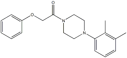 1-(2,3-dimethylphenyl)-4-(phenoxyacetyl)piperazine Struktur