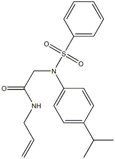 N-allyl-2-[4-isopropyl(phenylsulfonyl)anilino]acetamide Struktur